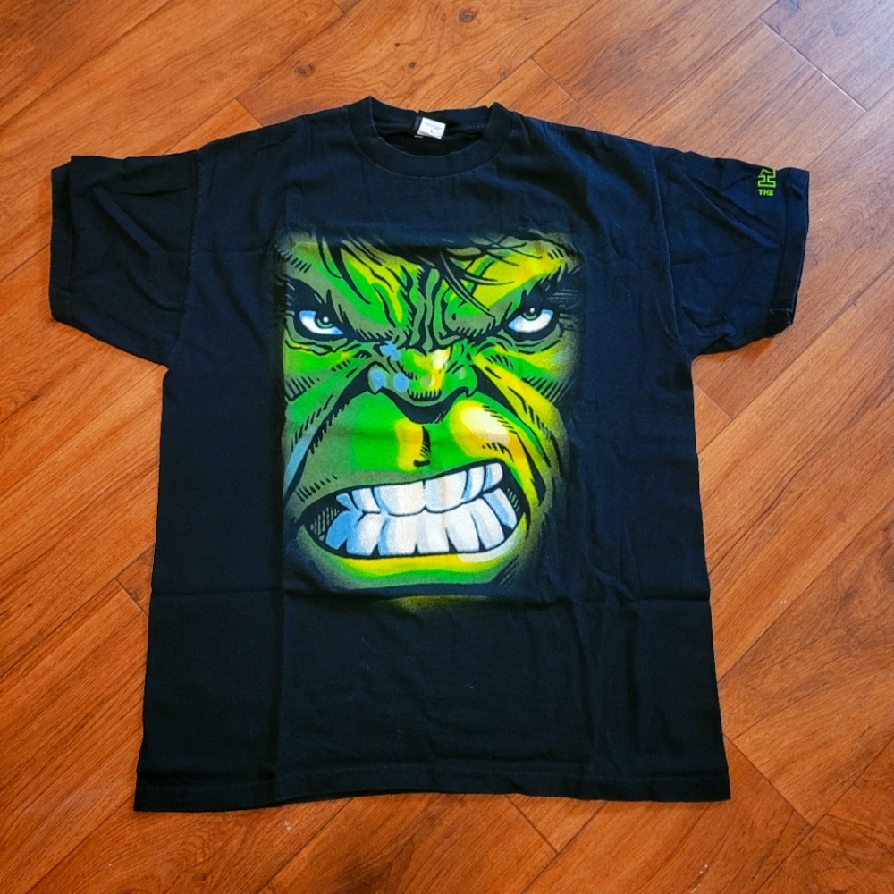 Vintage Marvel Mad Engine Hulk Big Face T-Shirt Sz L